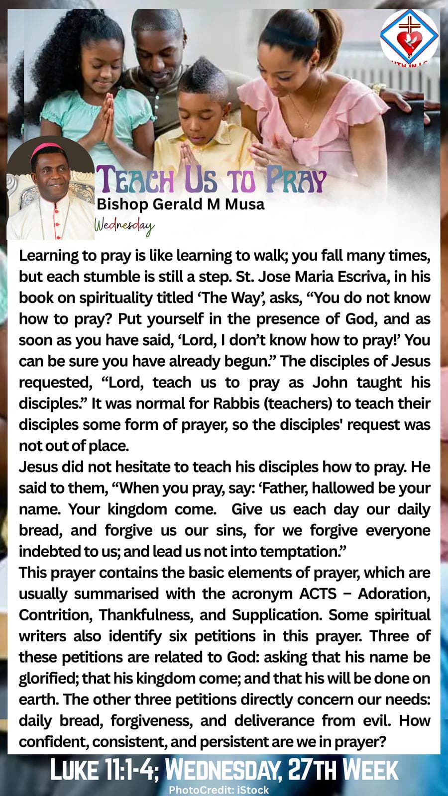TEACH US TO PRAY