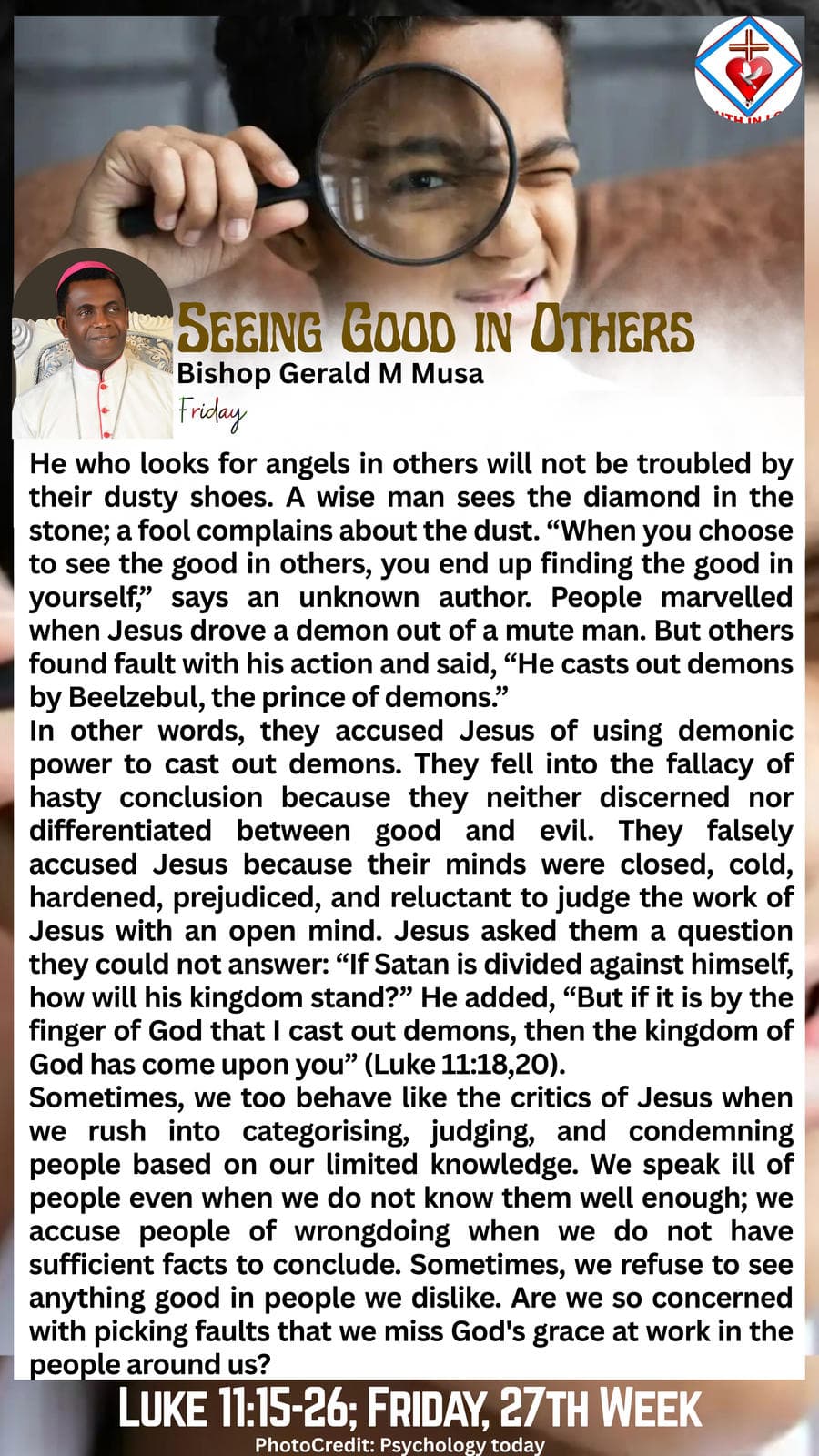 SEEING GOOD IN OTHERS