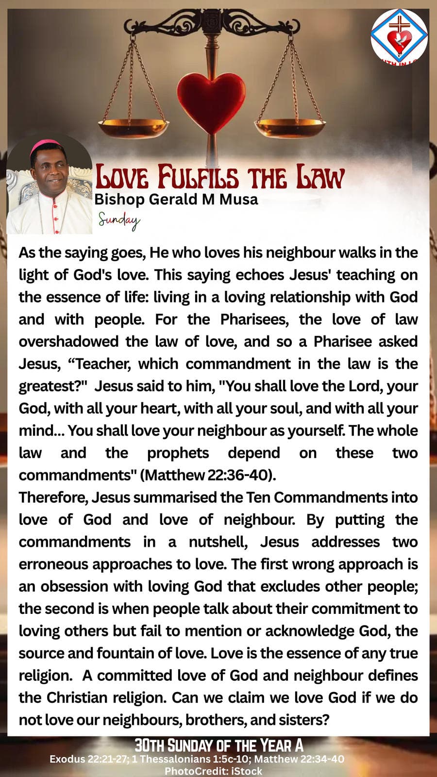 LOVE FULFILS THE LAW