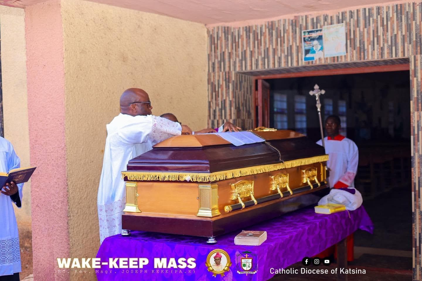 Wake-Keep Mass Held for Late Rt. Msgr. Joseph Keke at St. Vincent Ferrer, Malumfashi