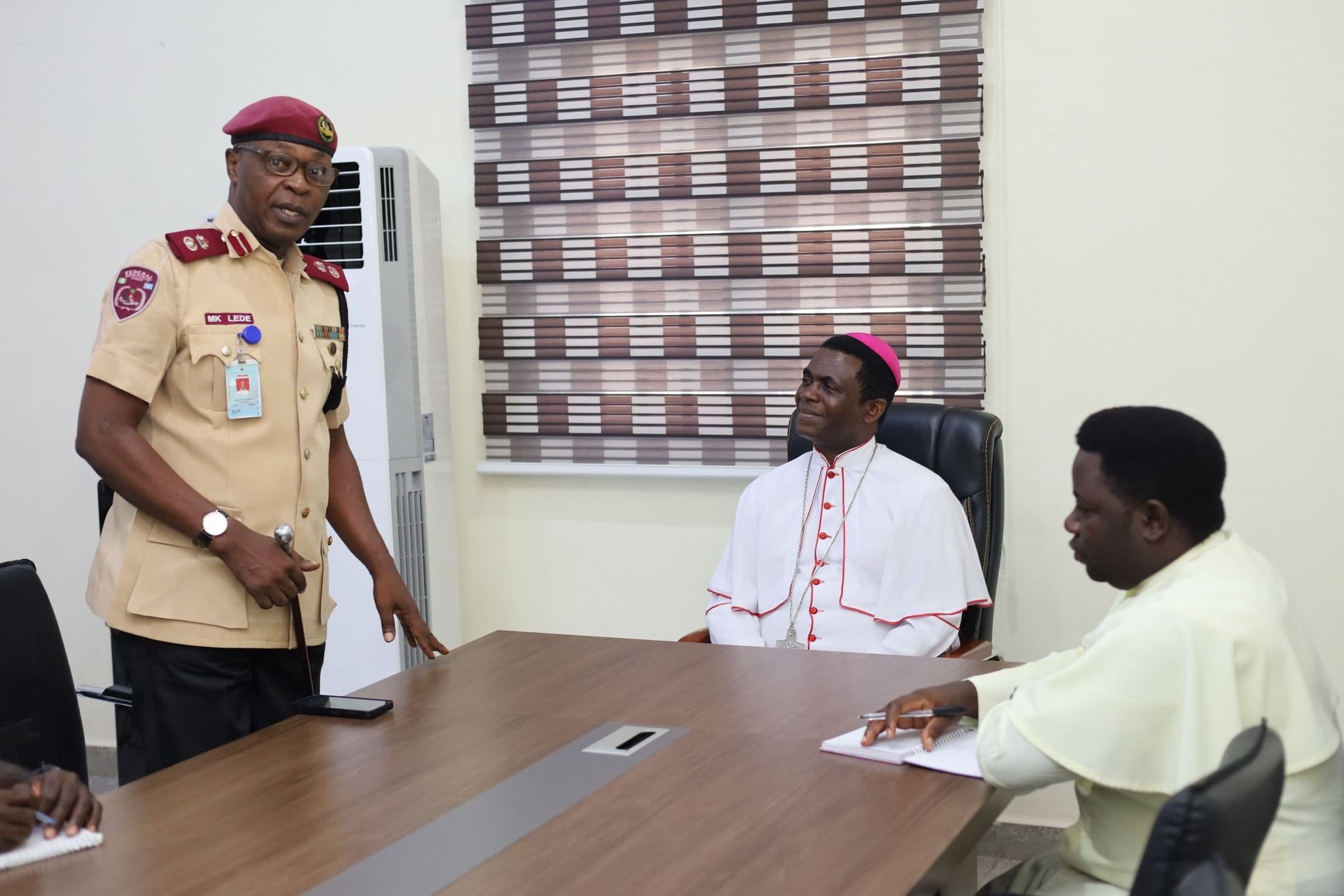 PICTORIAL EXCERPT: Katsina Road Safety Commander Visits Bishop Gerald Musa