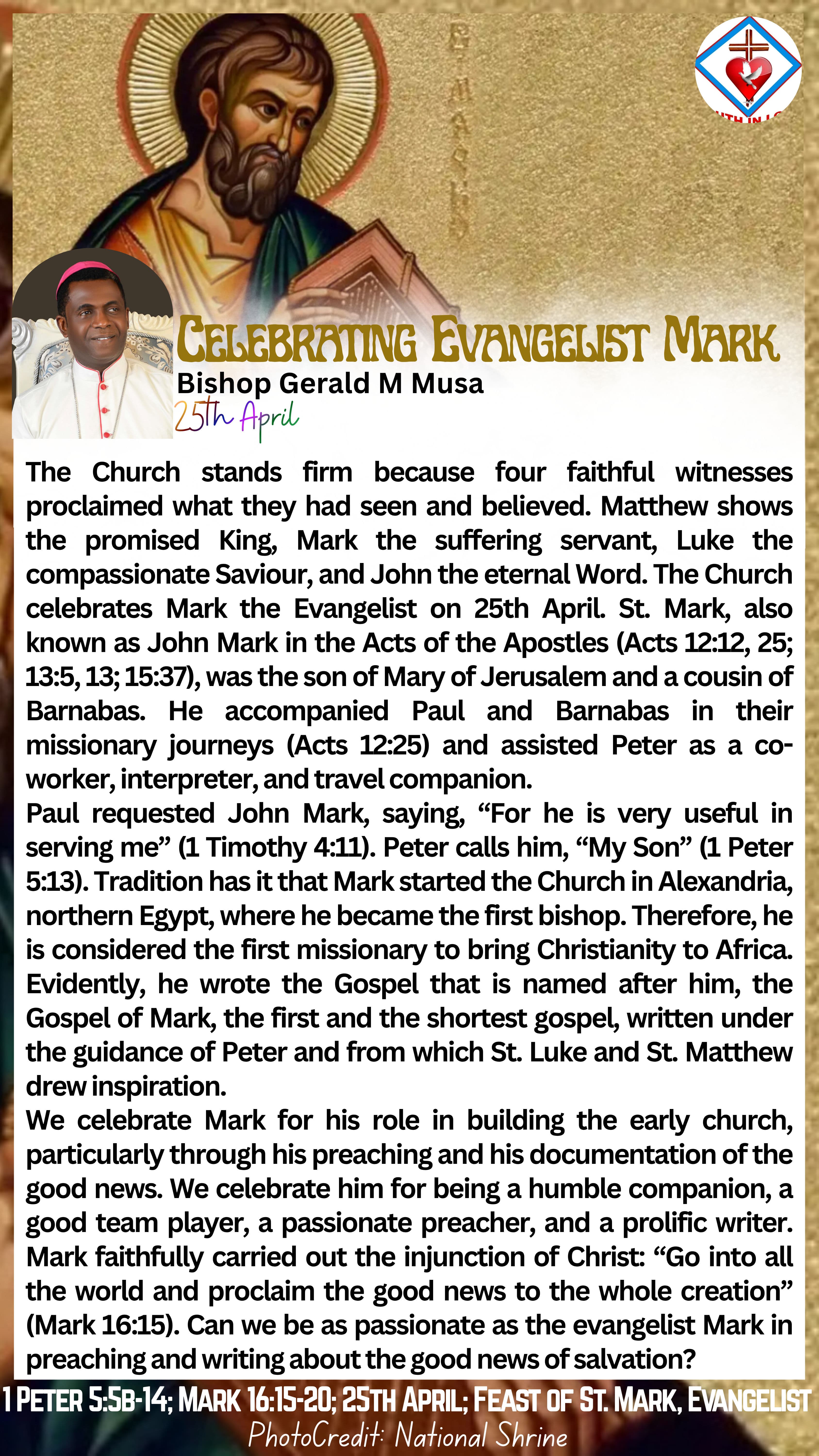 Celebrating Evangelist Mark